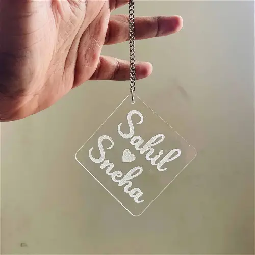 Customized Acrylic Transparent Name Keychain