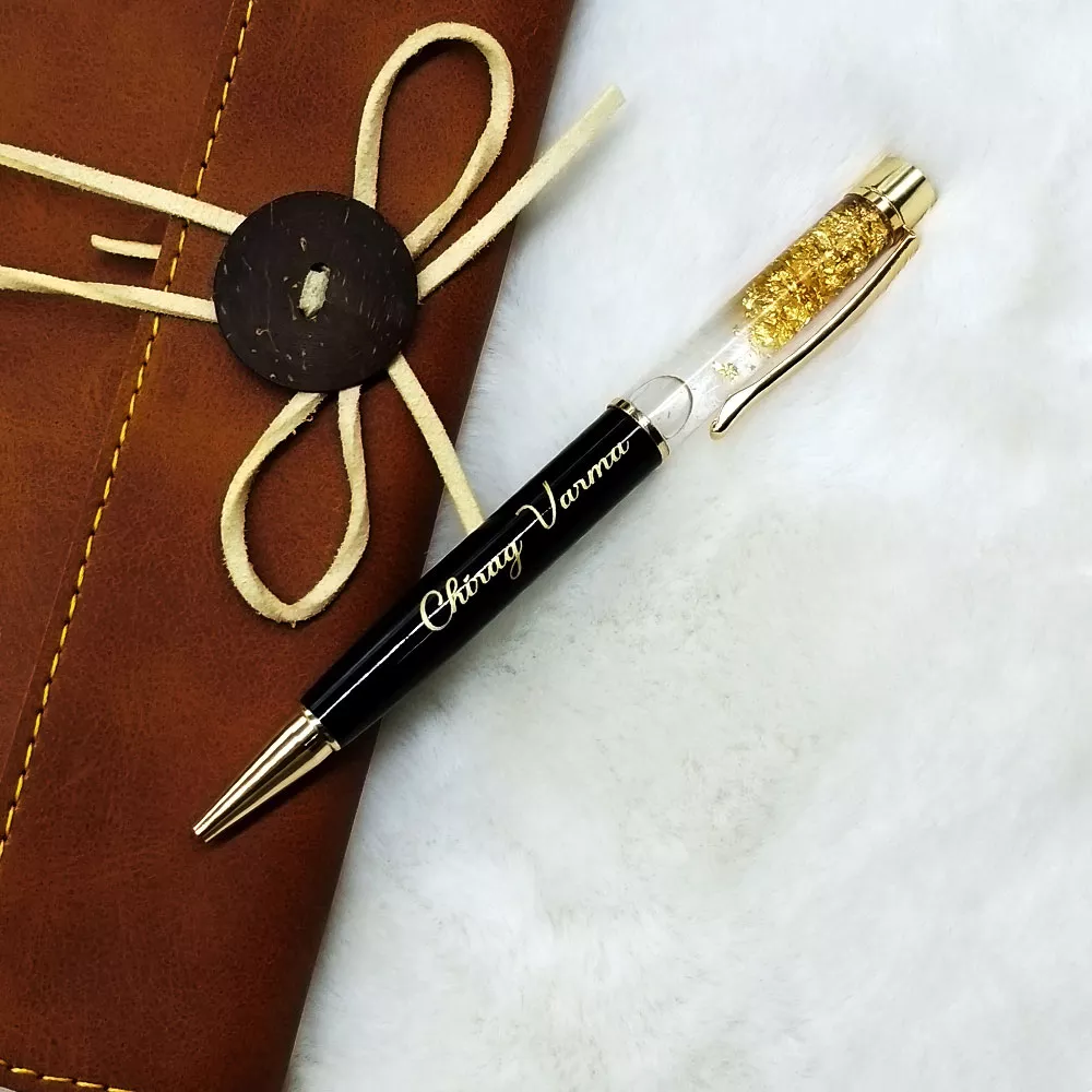 Personalized Metal Gold Flake Pen