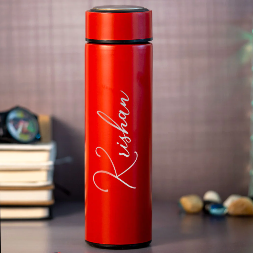 Personalized Name Temperature Bottle (RED) 
