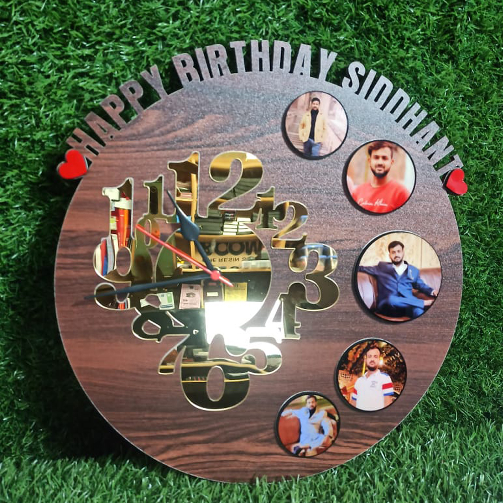 Customized MDF Birthday Clock